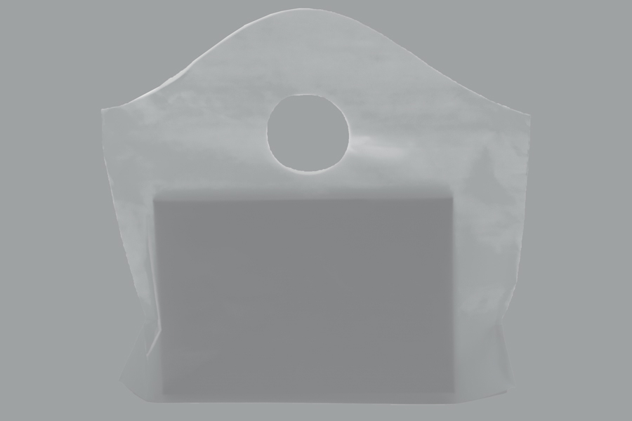 12 x 11 + 4 CLEAR FROSTED WAVETOP PLASTIC BAGS - 2 mil