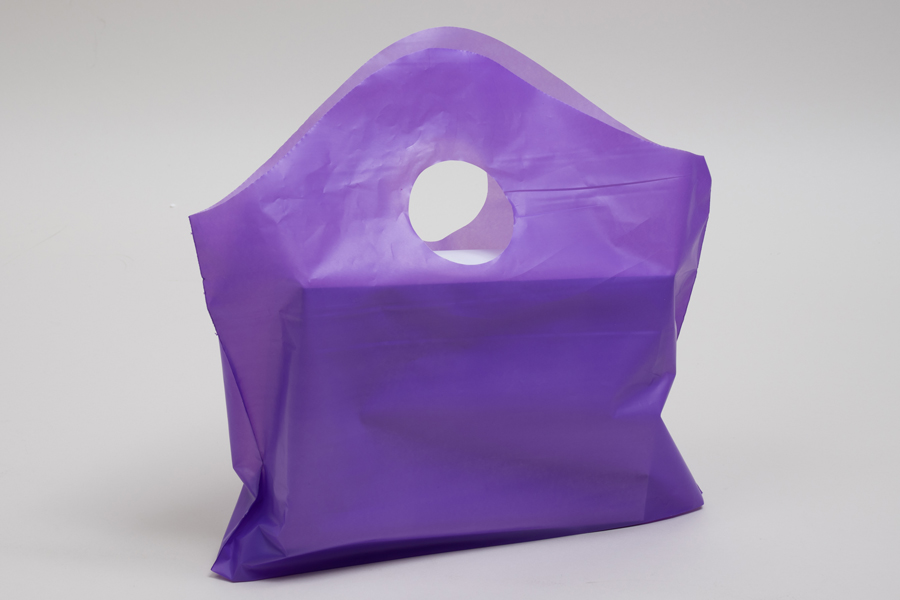 12 x 11 + 4 GRAPE FROSTED WAVETOP PLASTIC BAGS - 2 mil