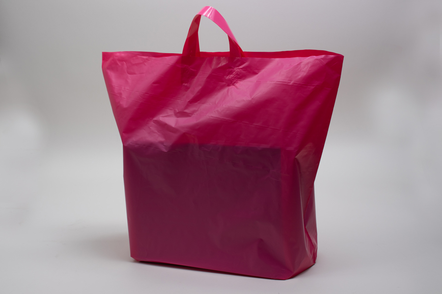 16 x 4 x 24 Dark Green Satin High Density Plastic Bags - 0.75 Mil