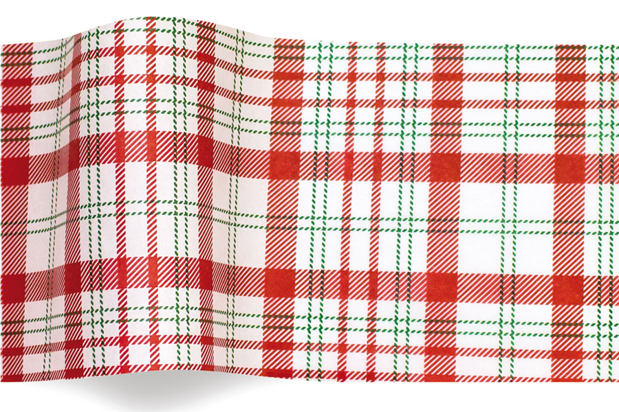 20 x 30 SATINWRAP TISSUE PAPER -  PERFECTLY PLAID