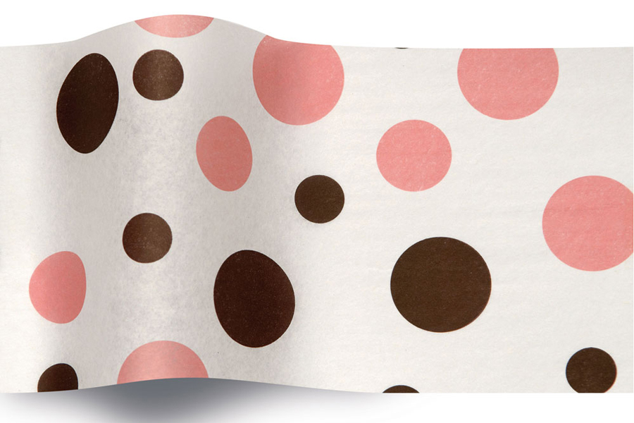 20 x 30 SATINWRAP TISSUE PAPER -  NEAPOLITAN DOTS