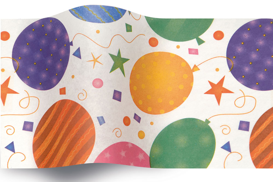 20 x 30 FESTIVE BALLOONS TISSUE PAPER