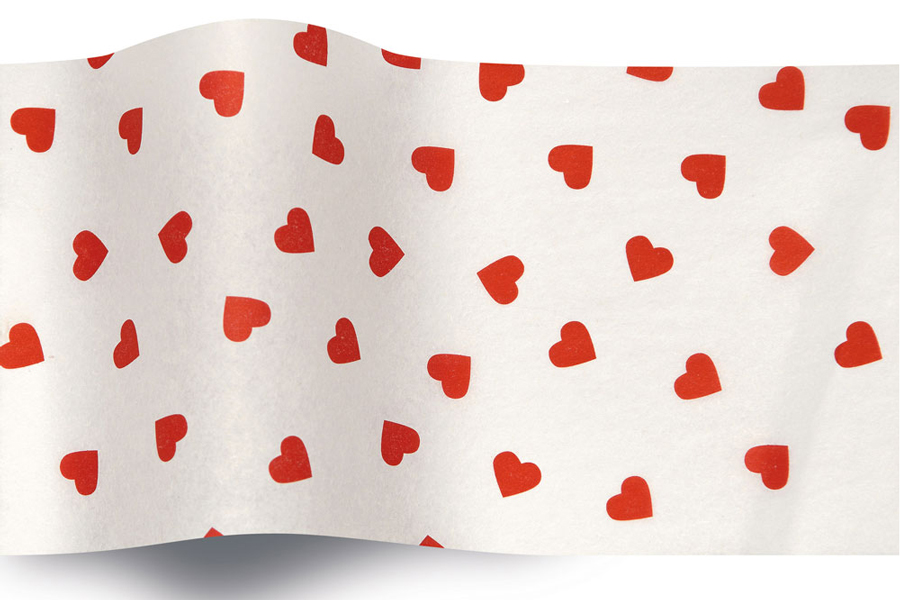 20 x 30 SATINWRAP TISSUE PAPER - CONTEMP. HEARTS