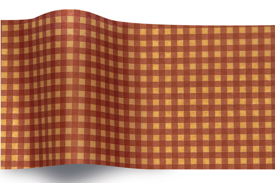 20 x 30 SATINWRAP TISSUE PAPER -  RED GINGHAM