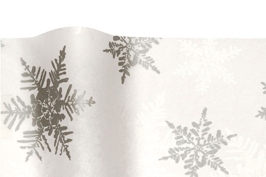 20 x 30 SATINWRAP TISSUE PAPER - PEARL/SILVER SNOW