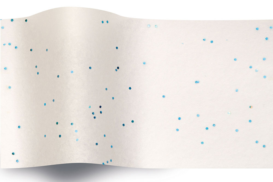 Light Blue Glitter Tissue Paper 20 X 30 by Satin Wrap, Quantity: 200