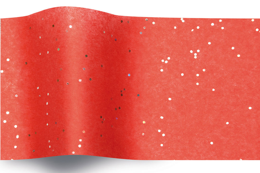 Ruby Red Glitter Tissue Paper, 20x30, Bulk 200 Sheet Pack