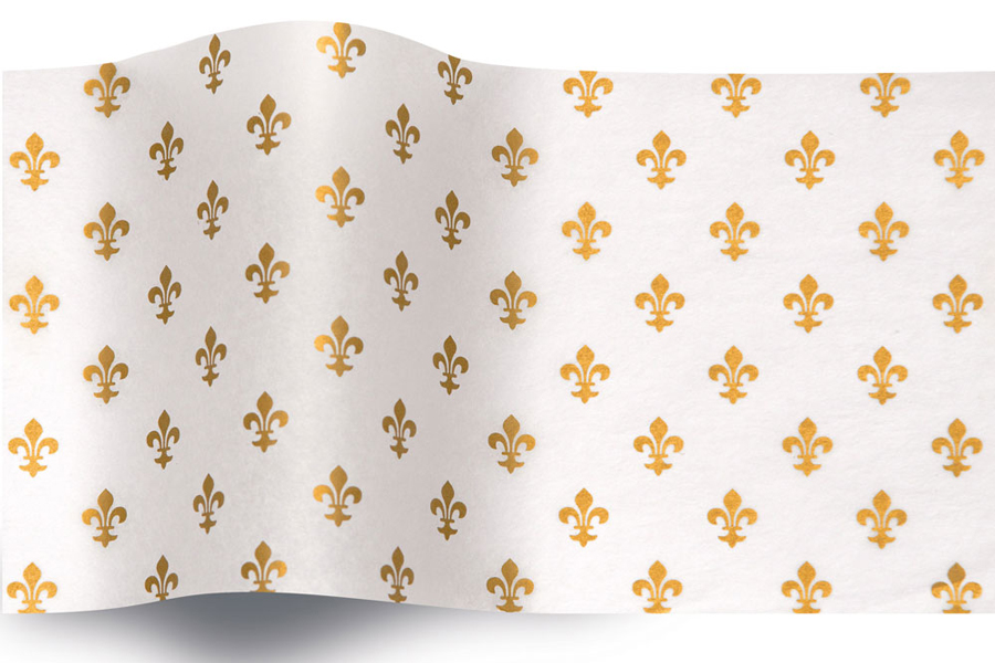 20 x 30 SATINWRAP TISSUE PAPER -  FLEUR DE LIS