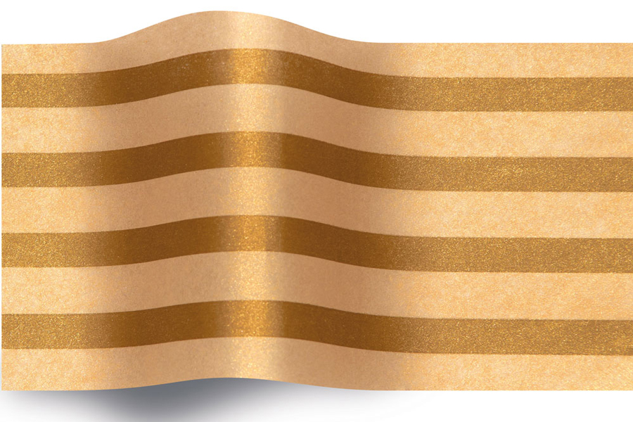 20 x 30 SATINWRAP TISSUE PAPER - GLD STRPE/SUNGOLD