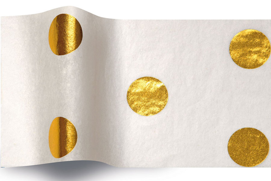 20 x 30 SATINWRAP TISSUE PAPER - GOLD HOT SPOT