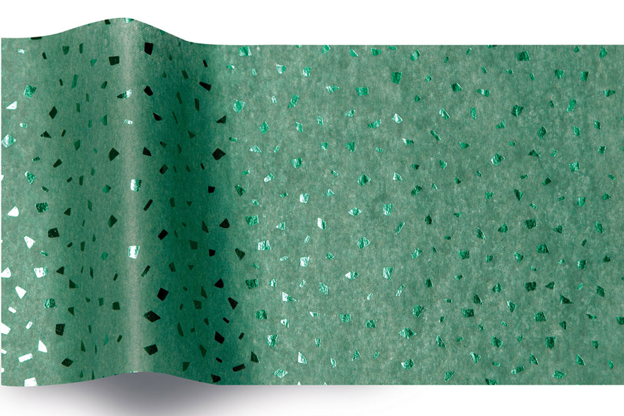 20 x 30 GREEN RELECTIONS ON GREEN TISSUE PAPER