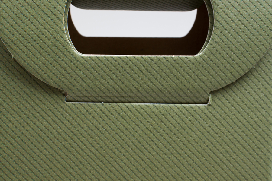 6.625 X 2.125 X 12” SAGE GREEN OLIVE OIL BOTTLE CARRIERS WITH WINDOWS - 200ML