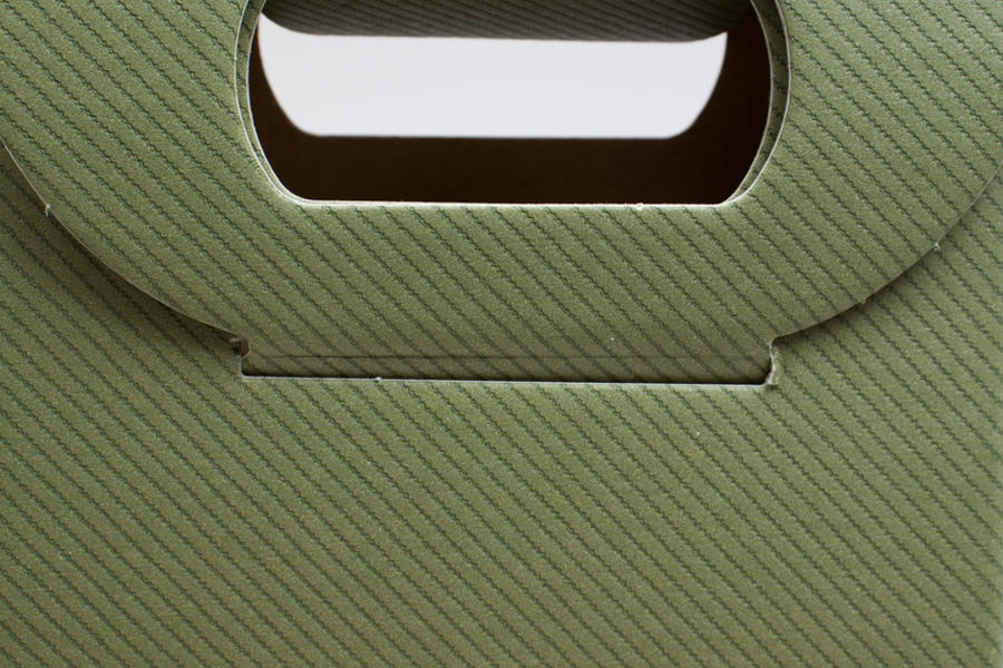 5.125 X 2.5 X 13.25” - 6.625 X 2.125 X 12” SAGE GREEN OLIVE OIL BOTTLE CARRIERS WITH WINDOWS - 375ML