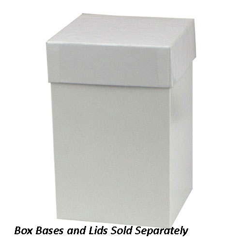 4 x 4 x 6 WHITE GLOSS HI-WALL GIFT BOX BASES *LIDS SOLD SEPARATELY*