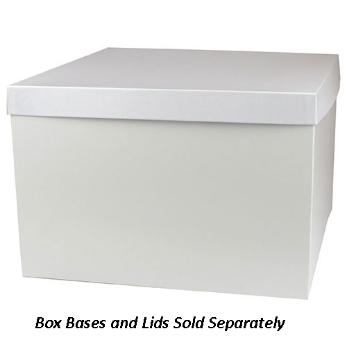 14 x 14 x 9 WHITE GLOSS HI-WALL GIFT BOX BASES *LIDS SOLD SEPARATELY*
