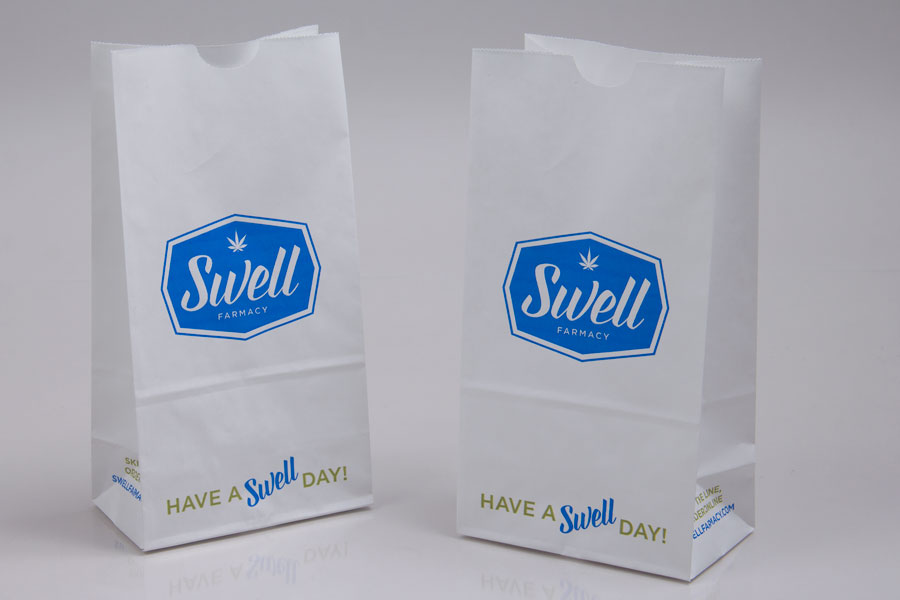 Custom Printed Printed Paper SOS Bags - Swell Dispensary