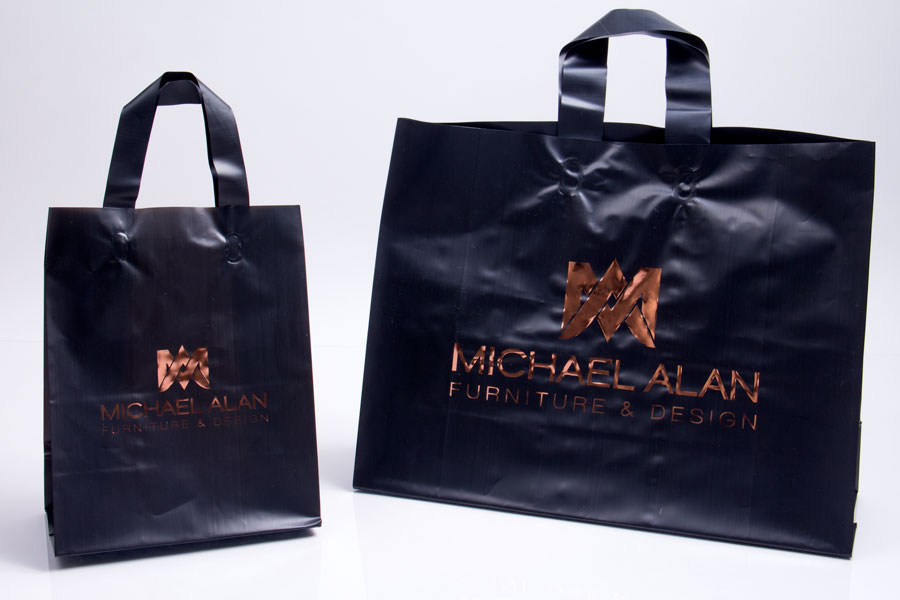 Custom Printed Plastic Shopping Bag - Michael Alan