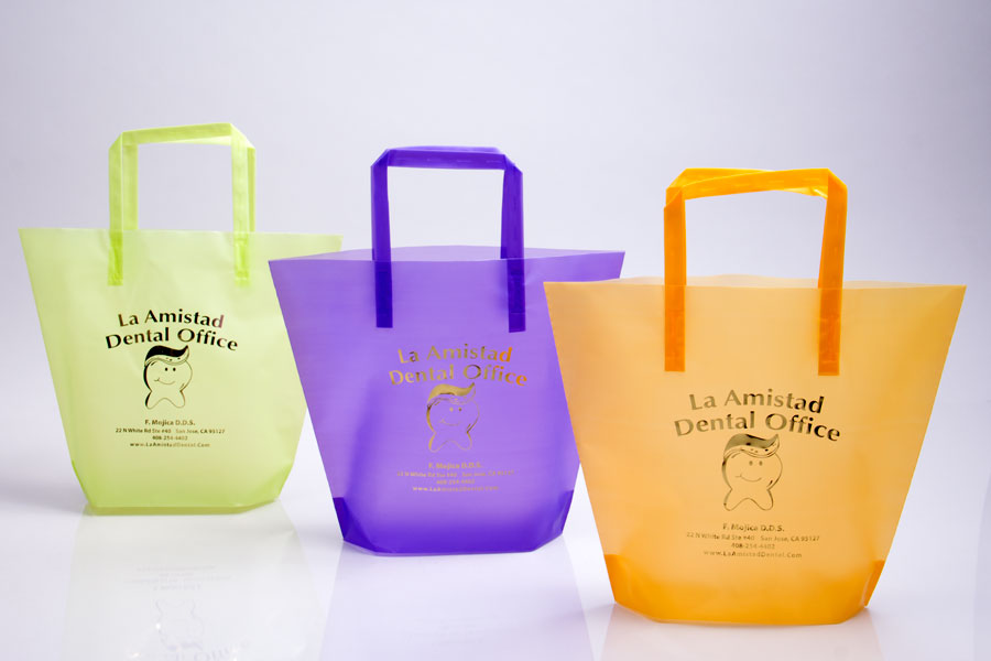 Custom Printed Plastic Shopping Bag - La Amistad