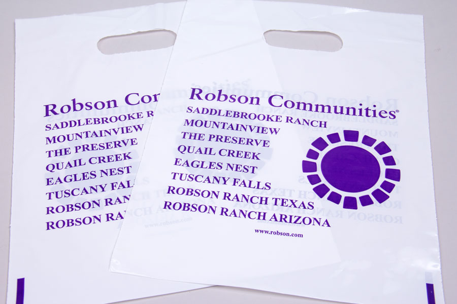 Custom Printed Plastic Merchandise Bags - Robson Communities
