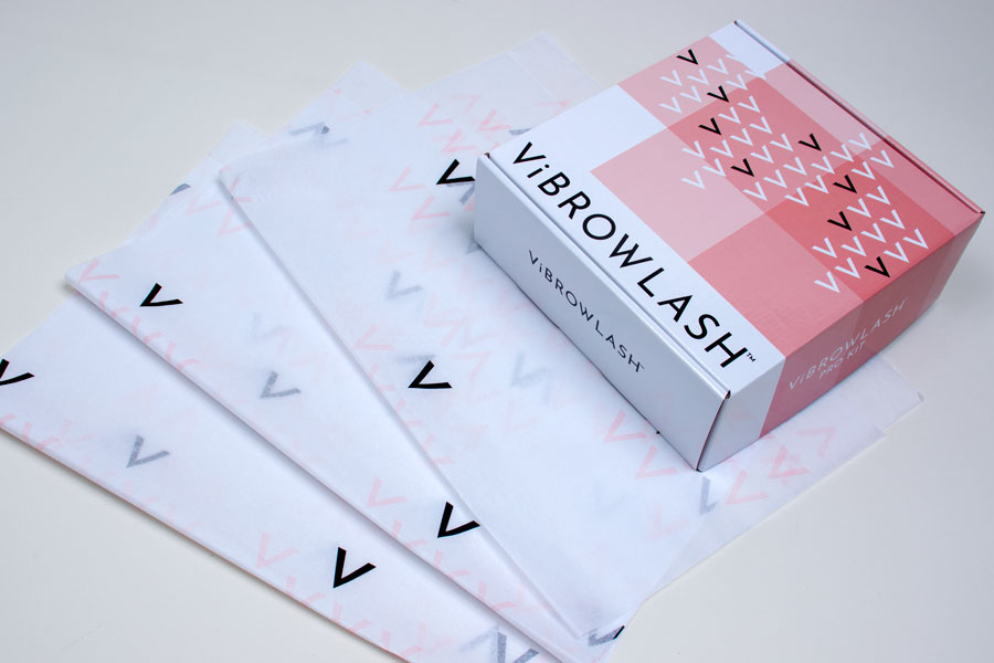 Custom Printed Product Marketing Boxes with tissue paper - Vibrolash