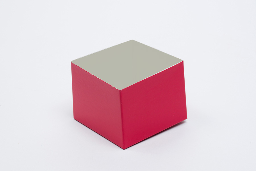 4 x 4 x 3 RED GLOSS HI-WALL GIFT BOX BASES *LIDS SOLD SEPARATELY*