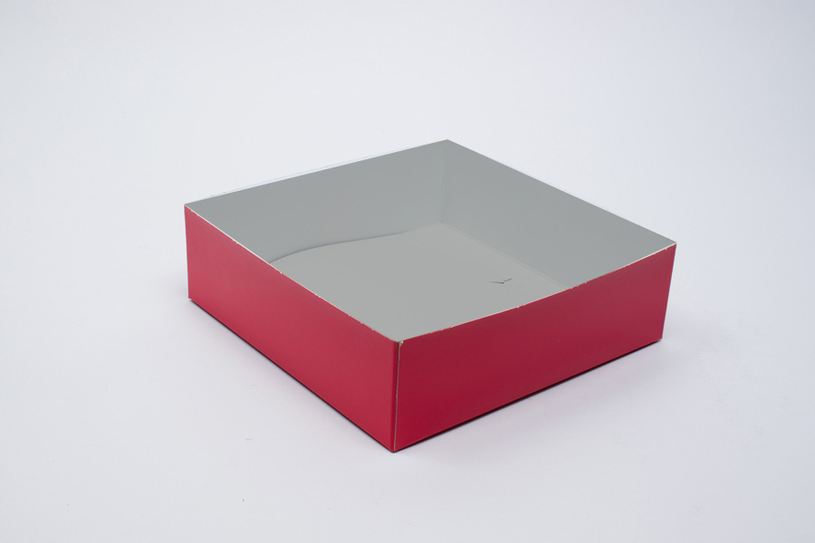 10 x 10 x 3 RED GLOSS HI-WALL GIFT BOX BASES *LIDS SOLD SEPARATELY*
