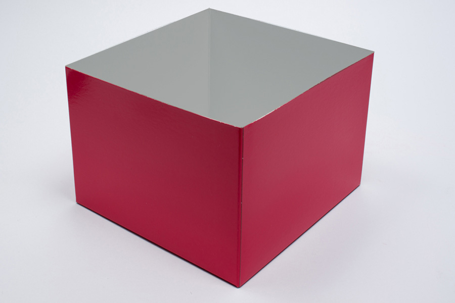 10 x 10 x 9 RED GLOSS HI-WALL GIFT BOX BASES *LIDS SOLD SEPARATELY*