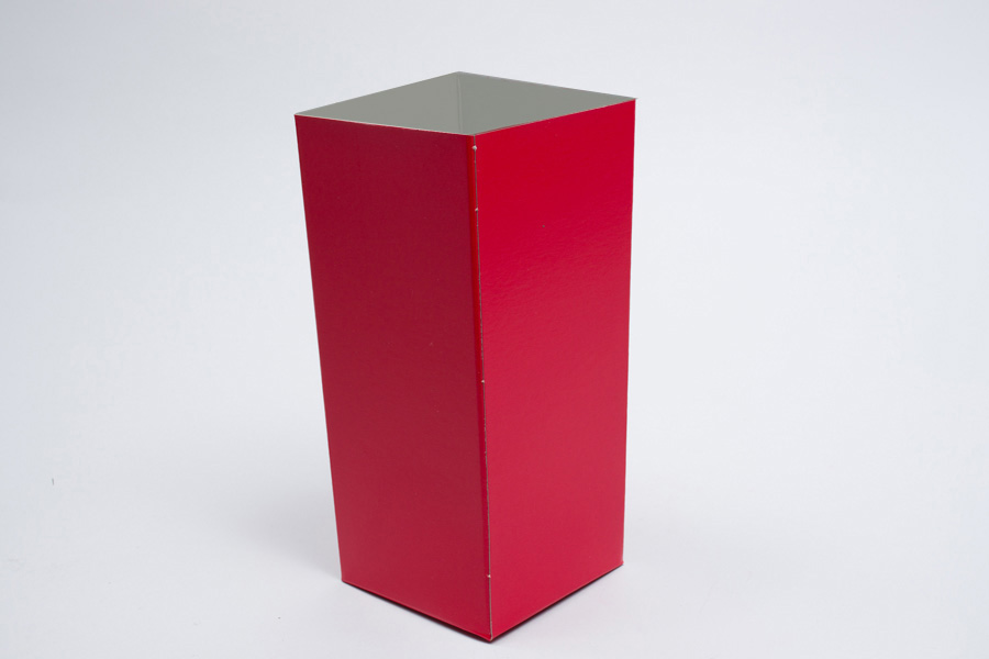 4 x 4 x 9 RED GLOSS HI-WALL GIFT BOX BASES *LIDS SOLD SEPARATELY*