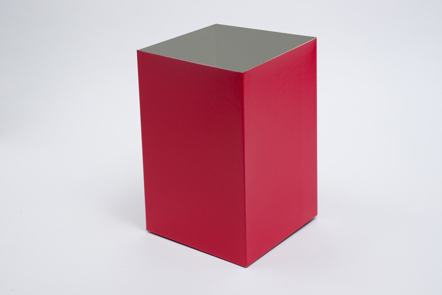 6 x 6 x 6 RED GLOSS HI-WALL GIFT BOX BASES *LIDS SOLD SEPARATELY*
