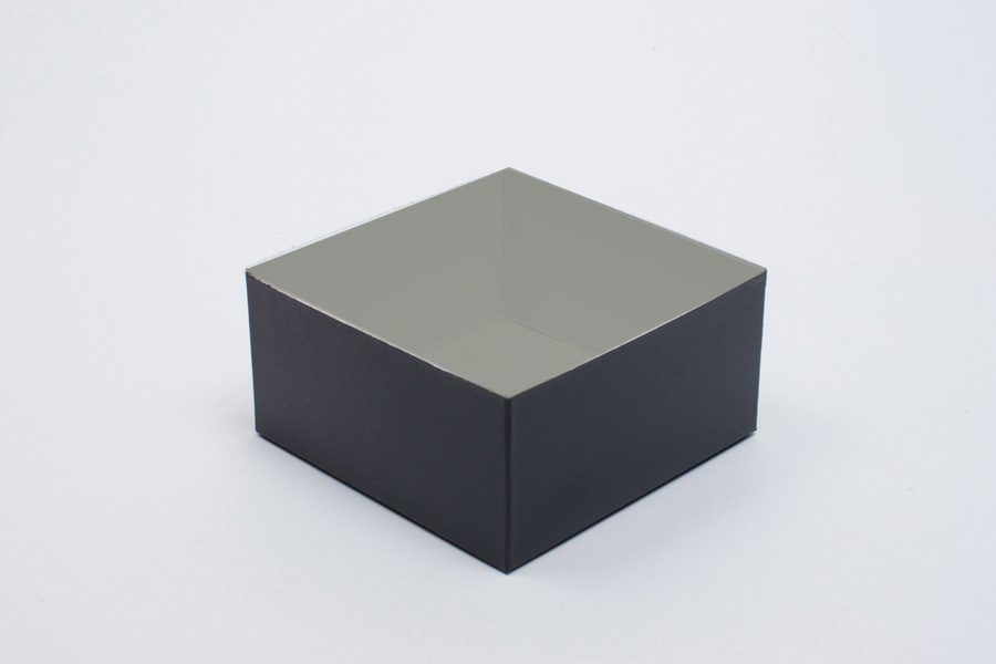 6 x 6 x 3 BLACK SWIRL HI-WALL GIFT BOX BASES *LIDS SOLD SEPARATELY*