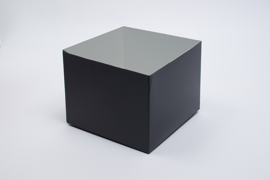 8 x 8 x 6 BLACK SWIRL HI-WALL GIFT BOX BASES *LIDS SOLD SEPARATELY*