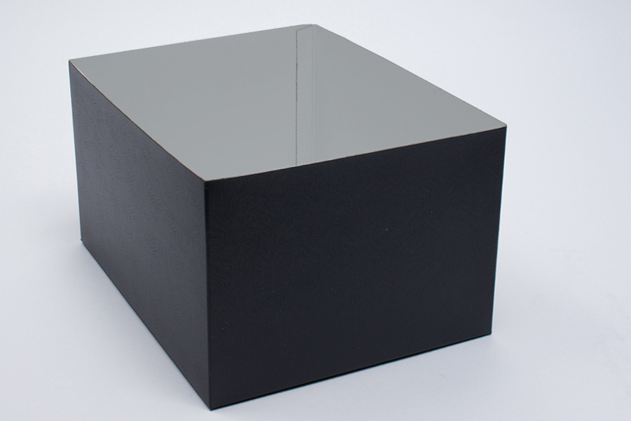 10 x 10 x 9 BLACK SWIRL HI-WALL GIFT BOX BASES *LIDS SOLD SEPARATELY*