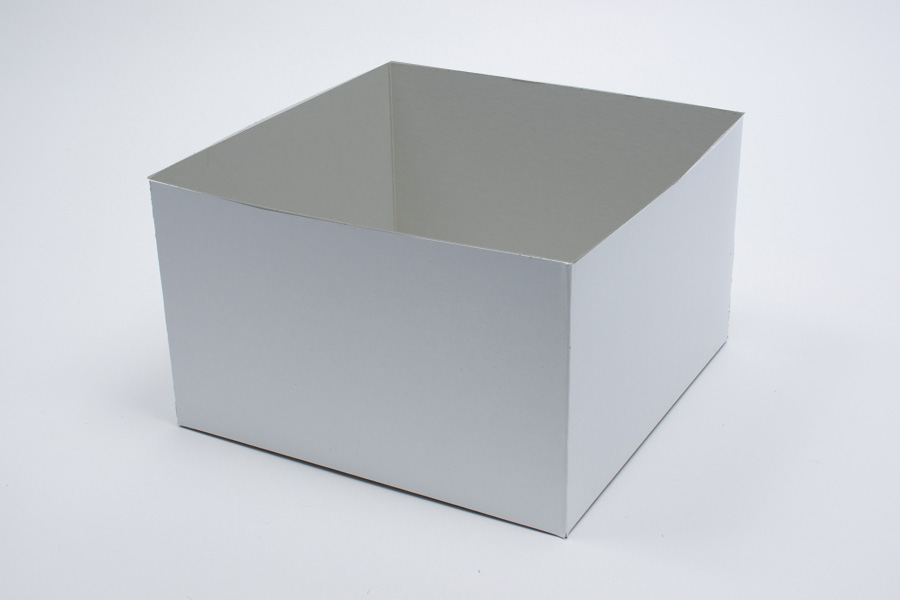 10 x 10 x 6 WHITE GLOSS HI-WALL GIFT BOX BASES *LIDS SOLD SEPARATELY*