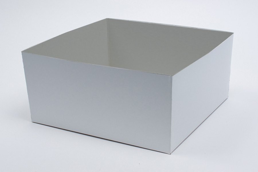 14 x 14 x 6 WHITE GLOSS HI-WALL GIFT BOX BASES *LIDS SOLD SEPARATELY*