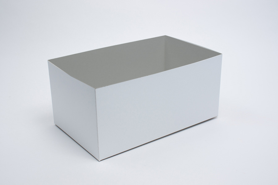 19 x 12 x 3 WHITE GLOSS HI-WALL GIFT BOX BASES *LIDS SOLD SEPARATELY*