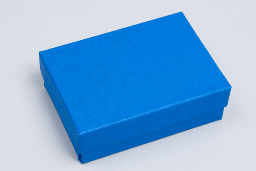 (#32) 3-1/16 X 2-1/8 X 1 MATTE COBALT BLUE JEWELRY BOXES