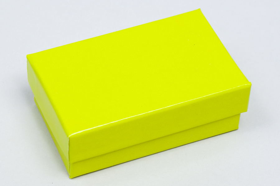 (#21) 2-1/2 X 1-1/2 X 7/8 GLOSS LIME JEWELRY BOXES