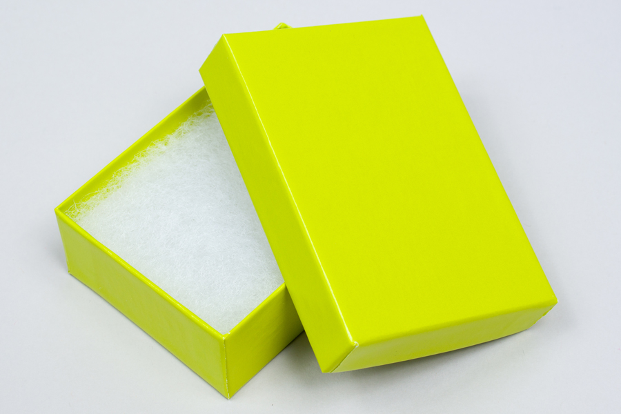 (#32) 3-1/16 X 2-1/8 X 1 GLOSS LIME JEWELRY BOXES
