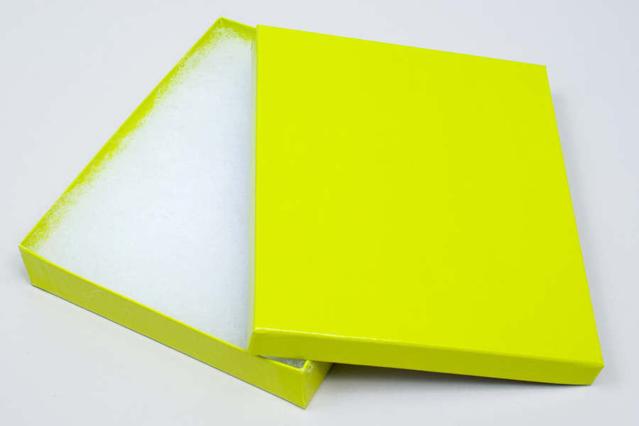 (#65) 6 X 5 X 1 GLOSS LIME JEWELRY BOXES