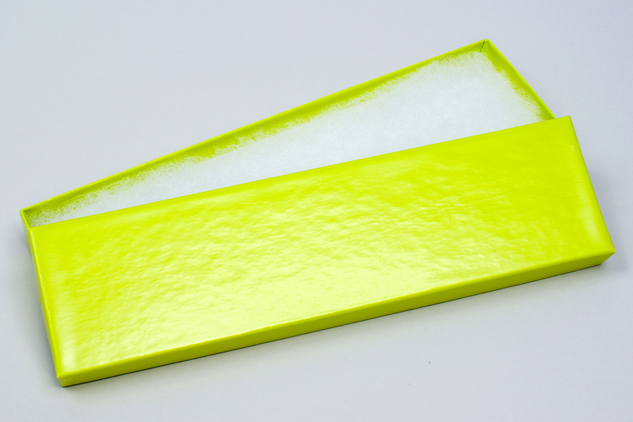 (#82A) 8 X 2 X 7/8 GLOSS LIME JEWELRY BOXES
