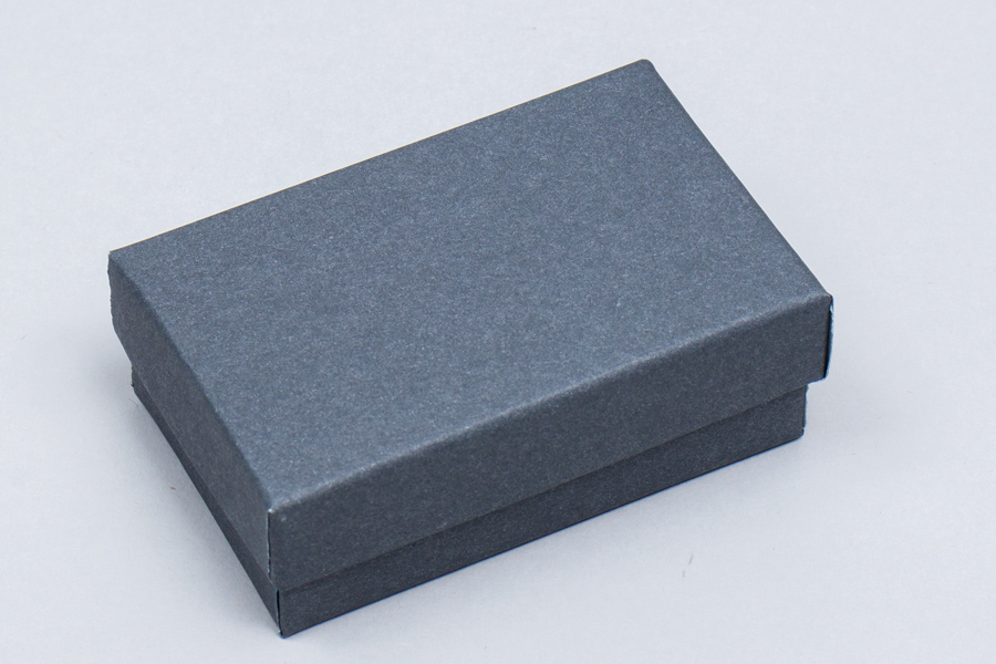 (#21) 2-1/2 X 1-1/2 X 7/8 MATTE SLATE GRAY JEWELRY BOXES