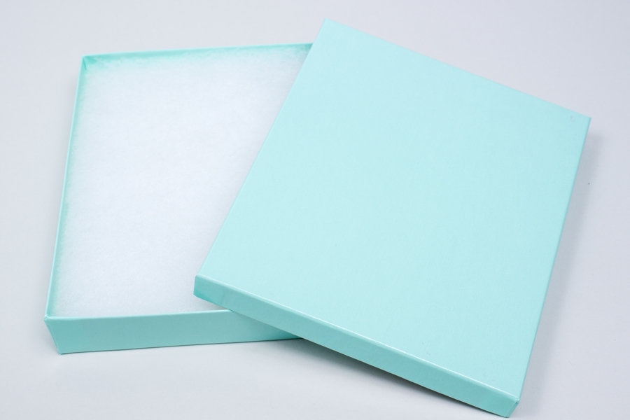 (#65) 6 X 5 X 1 BLUE ICE GLOSS JEWELRY BOXES