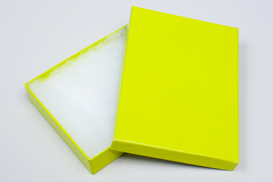 (#53) 5-1/4 X 3-3/4 X 7/8 GLOSS LIME JEWELRY BOXES