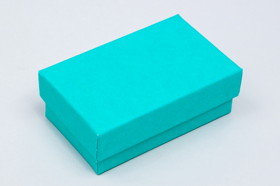 (#21) 2-1/2 X 1-1/2 X 7/8 MATTE TROPICAL BLUE JEWELRY BOXES