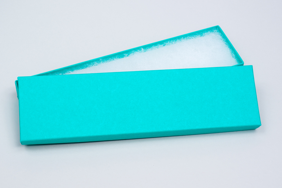 (#82A) 8 X 2 X 7/8 MATTE TROPICAL BLUE JEWELRY BOXES