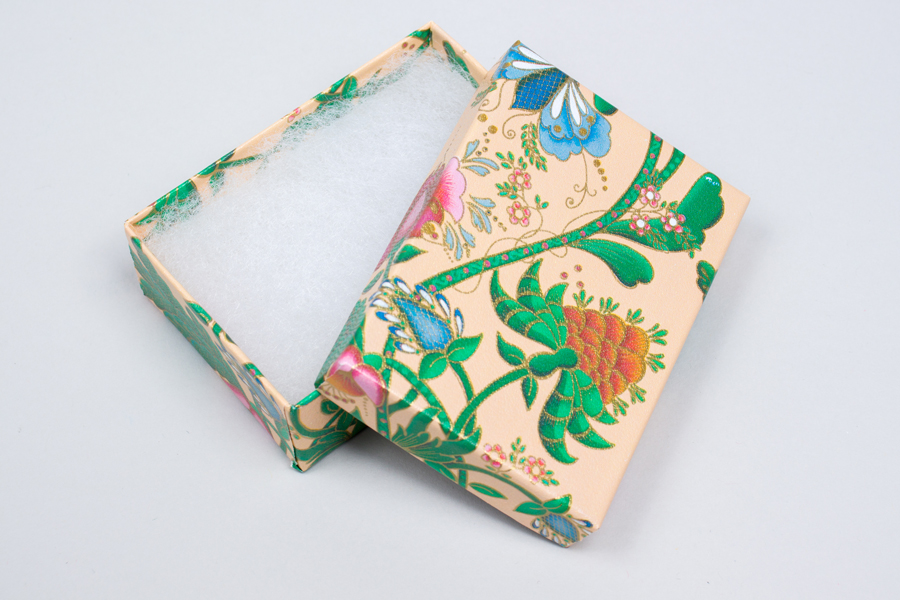 (#32) 3-1/16 X 2-1/8 X 1 FRENCH FLORAL JEWELRY BOXES