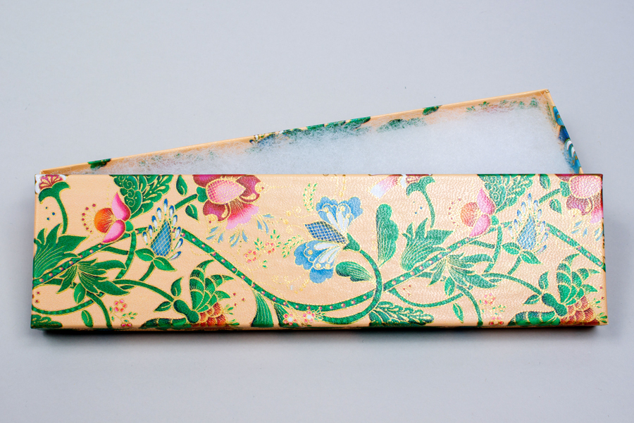 (#82A) 8 X 2 X 7/8 FRENCH FLORAL JEWELRY BOXES