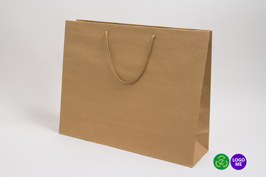 20 x 6 x 16 NATURAL KRAFT EUROTOTE SHOPPING BAGS