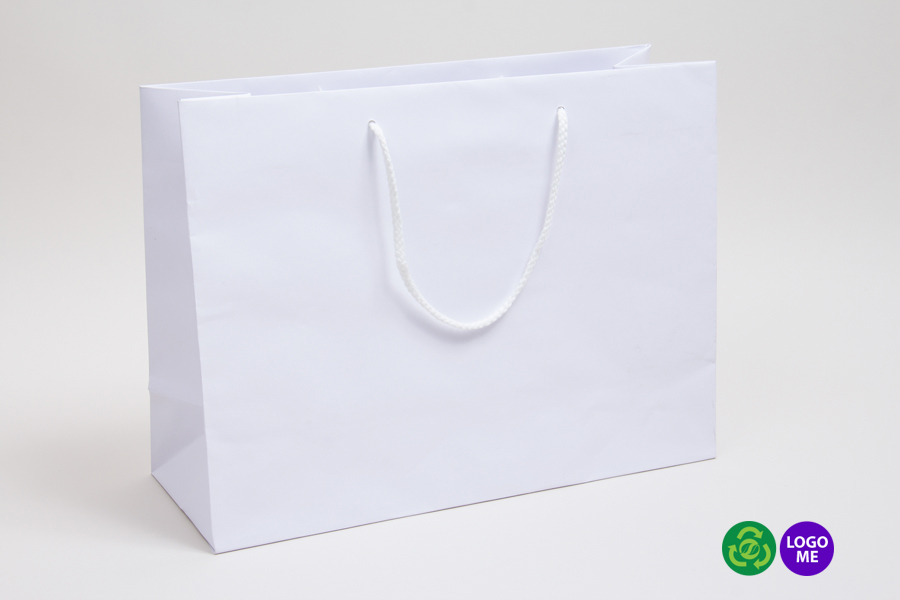 16 x 6 x 12 WHITE KRAFT EUROTOTE SHOPPING BAGS