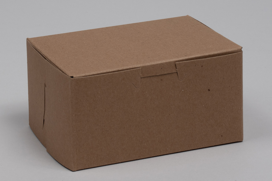 5.5 x 4 x 2.875 NATURAL KRAFT ONE-PIECE BAKERY BOXES